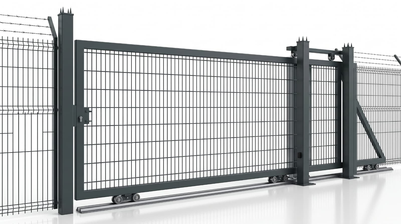 HIGH SECURITY MESH™ — Индустриален портал HIGH SECURITY MESH™ с релсов механизъм